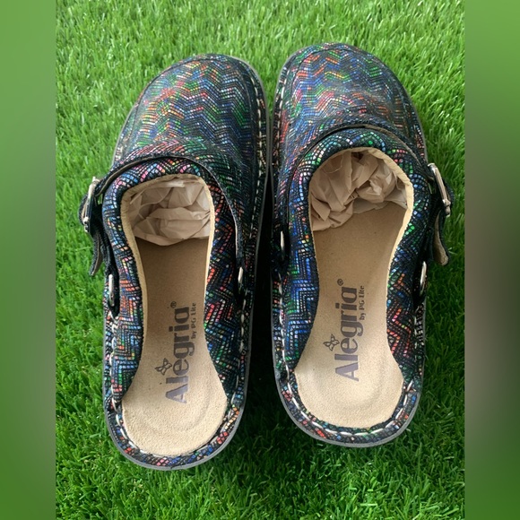 Alegria Seville Ric Rack Rainbow Clog 37 - Picture 7 of 8